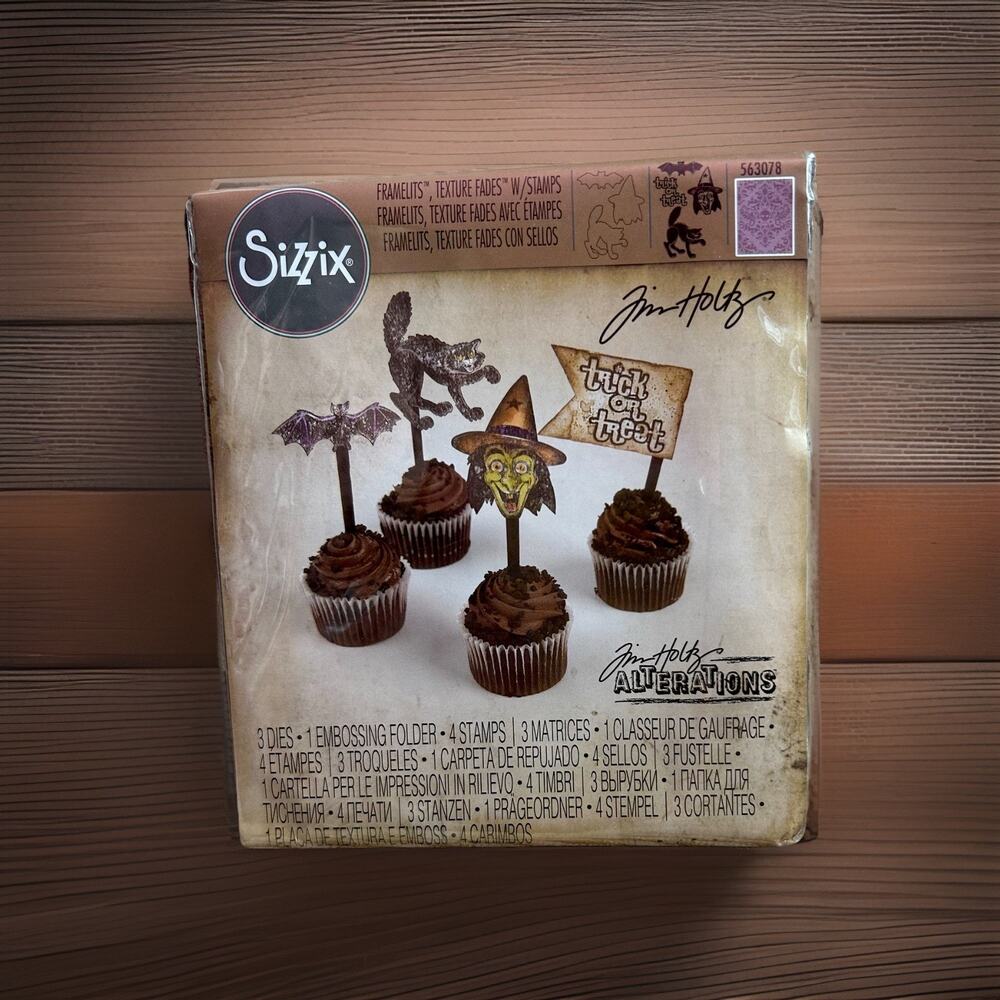 Sizzix Tim Holtz Alterations Framelits Trick or Treat New 563078 Texture Fades